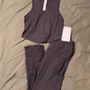 lululemon athletica Black Women's Legging/Tank Set